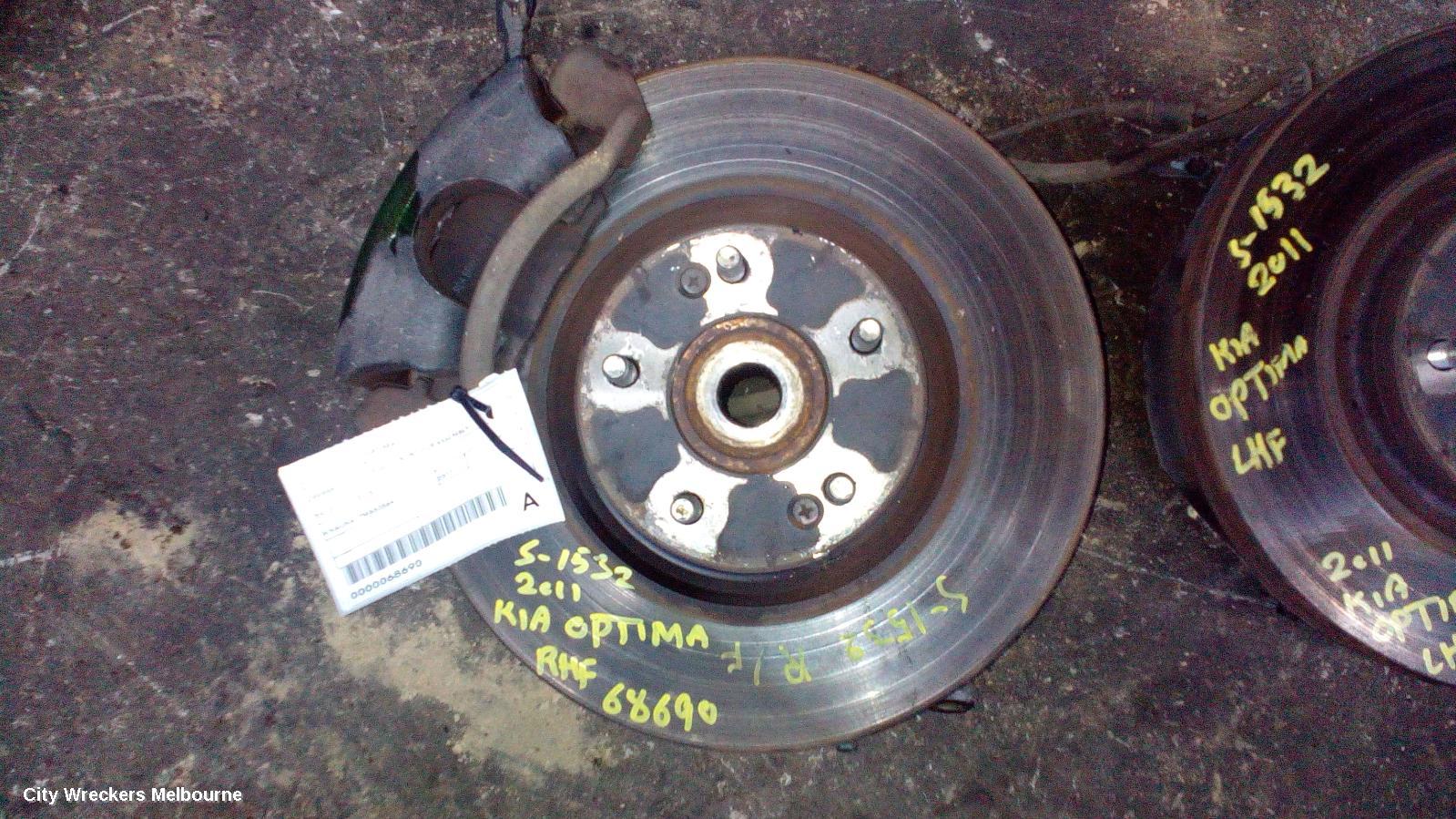 KIA OPTIMA RIGHT FRONT HUB ASSEMBLY, TF, 01/2011 - 10/2015