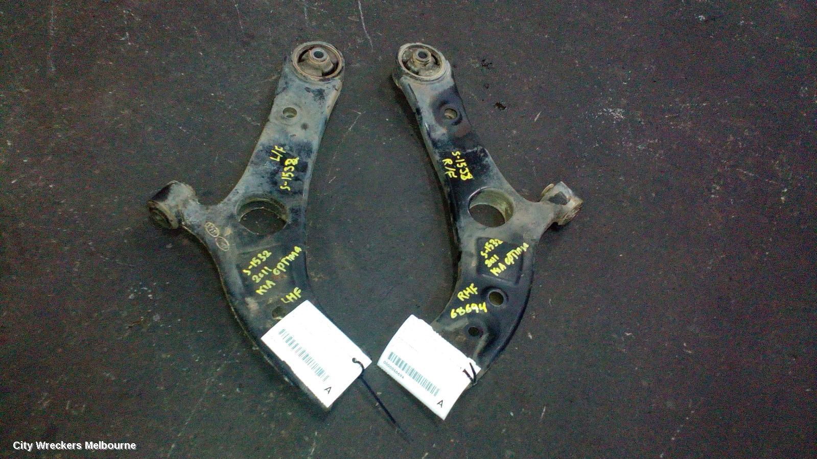 KIA OPTIMA LEFT FRONT LOWER CONTROL ARM, TF, 01/2011 - 09/2013