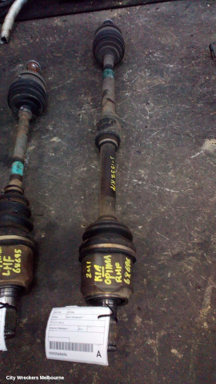 KIA OPTIMA RIGHT DRIVESHAFT, TF, 01/2011 - 09/2013