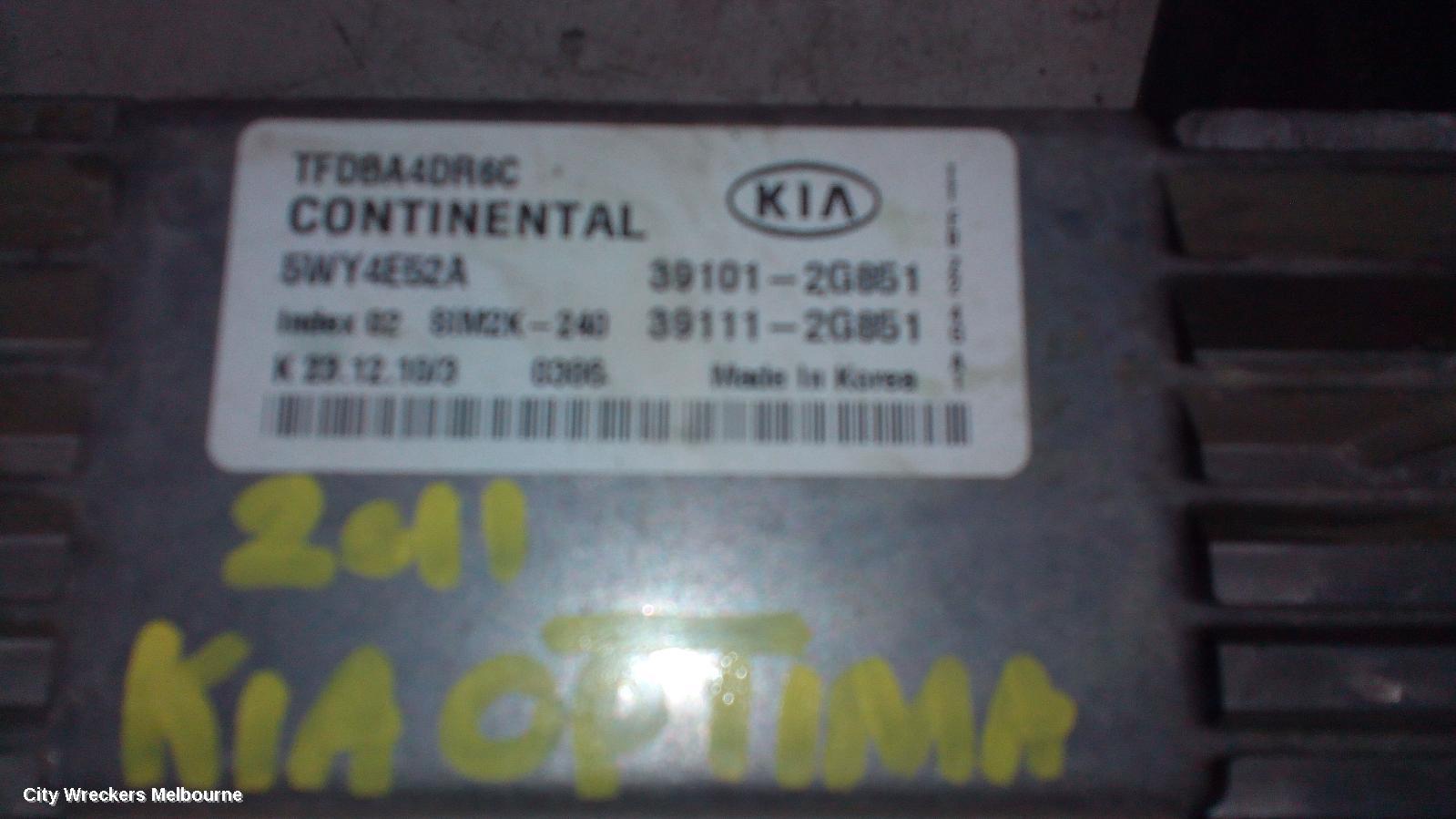 KIA OPTIMA ECU, ENGINE ECU, 2.4, G4KJ, PETROL, ECU ONLY, TF, 01/2011 - 10/2015