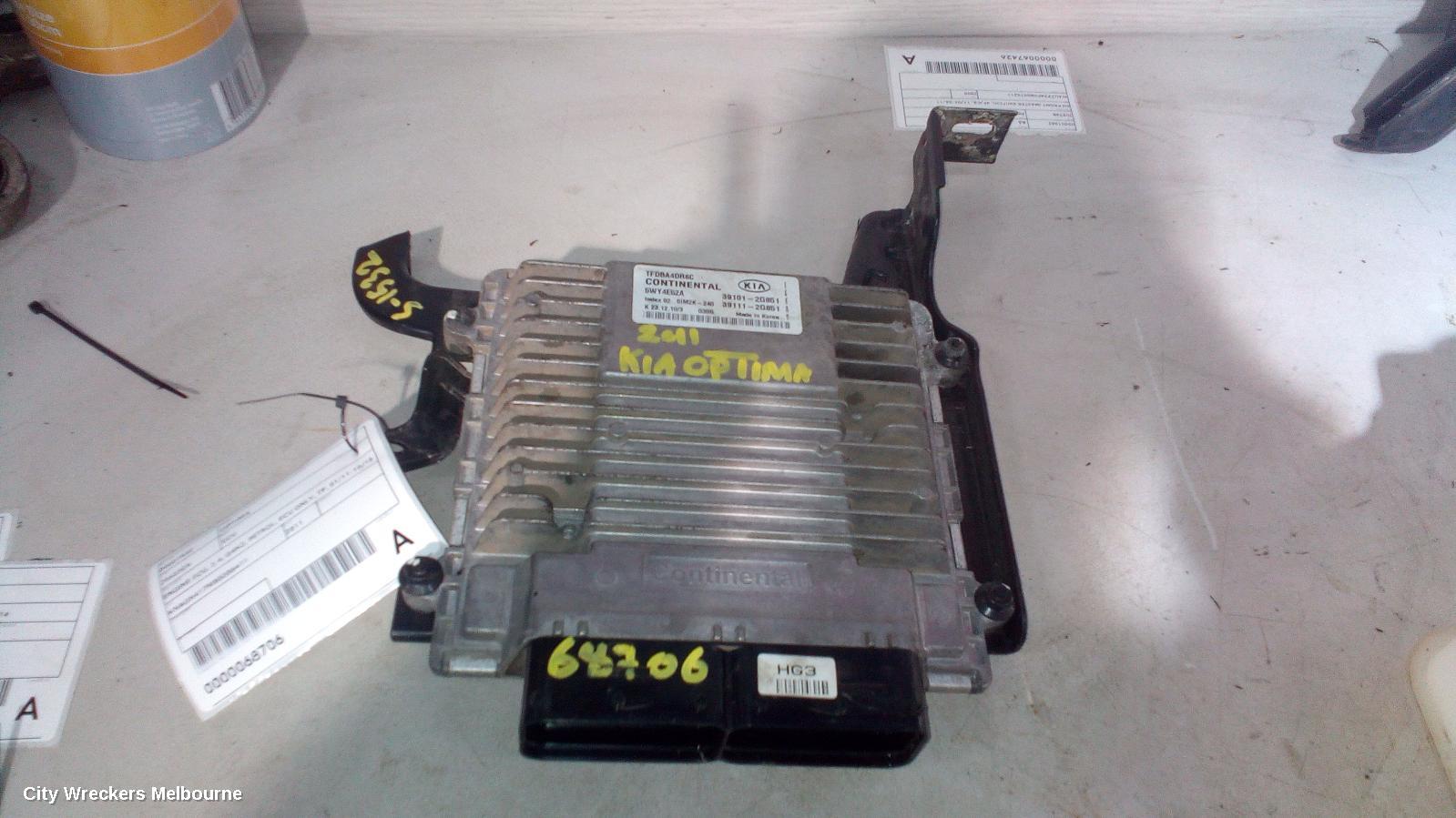 KIA OPTIMA ECU, ENGINE ECU, 2.4, G4KJ, PETROL, ECU ONLY, TF, 01/2011 - 10/2015