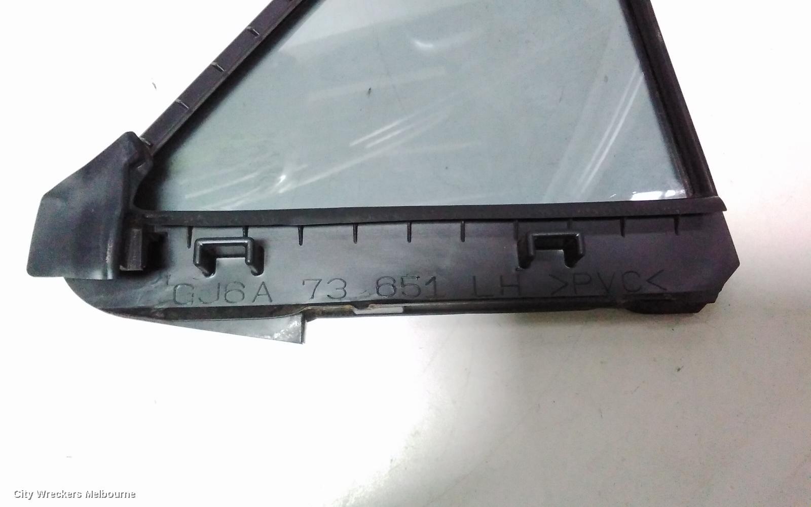 MAZDA 6 LEFT REAR 1/4 DOOR GLASS, GG/GY, STANDARD TINT TYPE, SEDAN, 09/2002 - 02/2008