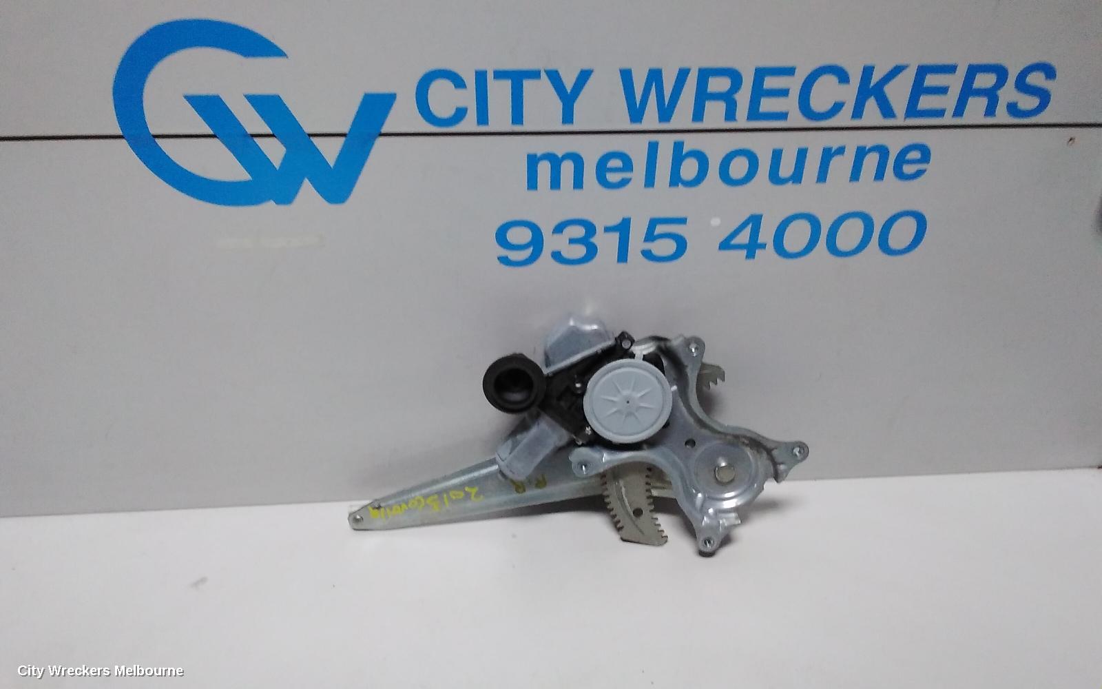 TOYOTA COROLLA RIGHT REAR WND REG/MOTOR, ZRE182R, HATCH, 10/2012 - 06/2018