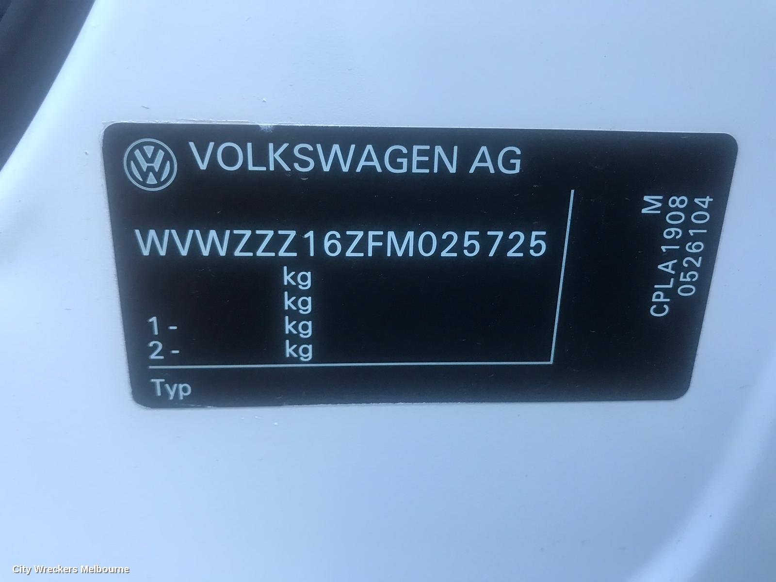 VOLKSWAGEN JETTA LEFT DRIVESHAFT, PETROL, 2.0, 1B, 02/2011 - 12/2017
