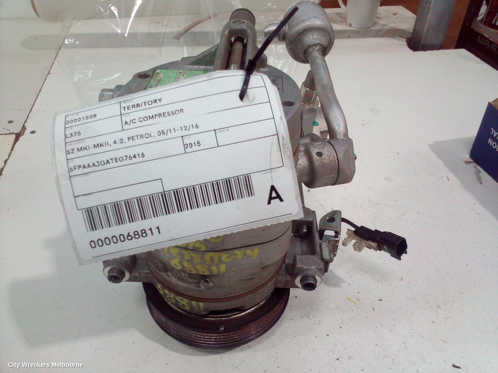FORD TERRITORY A/C COMPRESSOR, SZ MKI-MKII, 4.0, PETROL, 05/2011 - 12/2016