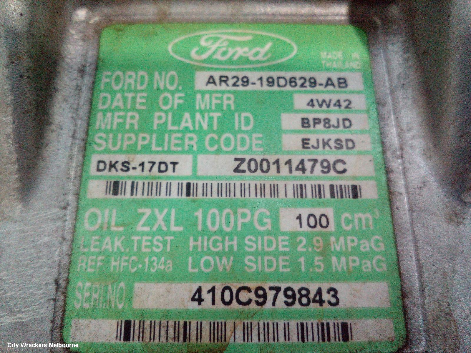 FORD TERRITORY A/C COMPRESSOR, SZ MKI-MKII, 4.0, PETROL, 05/2011 - 12/2016