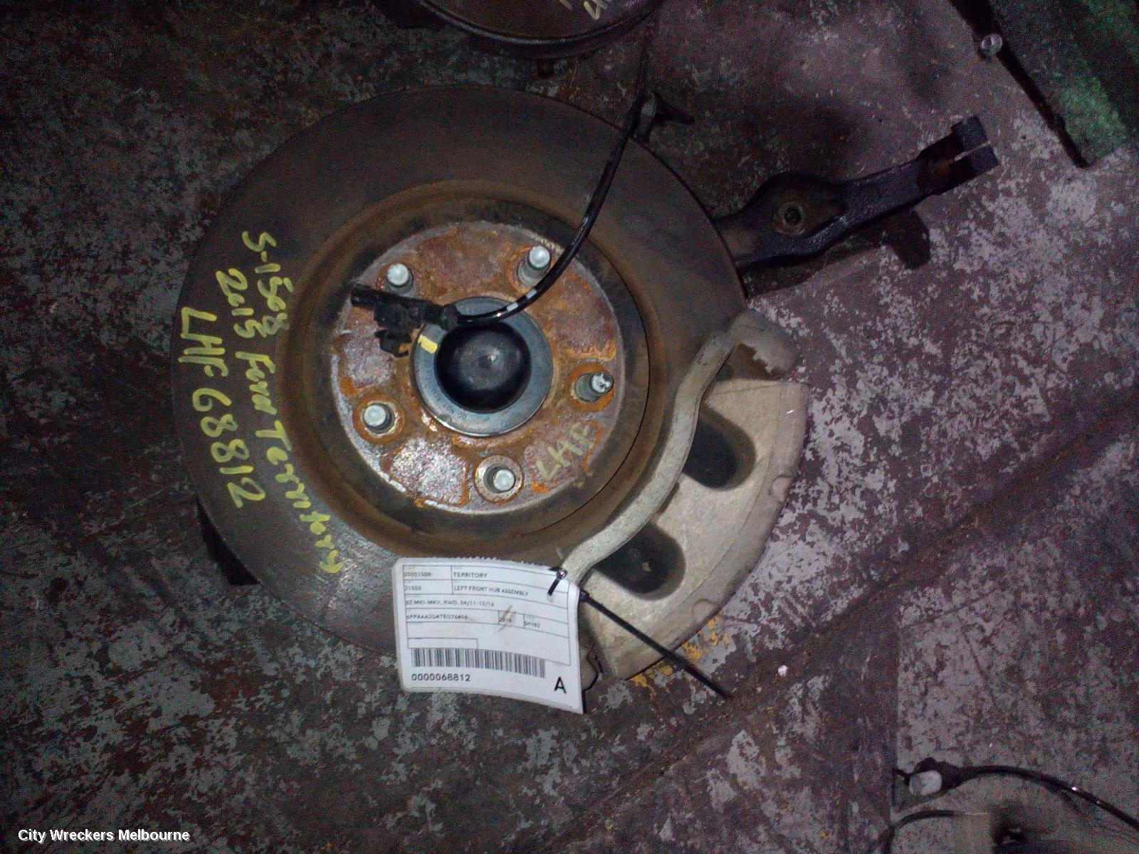 FORD TERRITORY LEFT FRONT HUB ASSEMBLY, SZ MKI-MKII, RWD, 04/2011 - 12/2016
