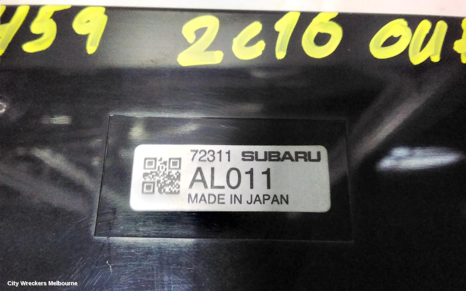 SUBARU OUTBACK HEATER/AC CONTROLS, 6TH GEN, CLIMATE CONTROL TYPE, NON HEATED SEATS, 08/2014 - 12/2020