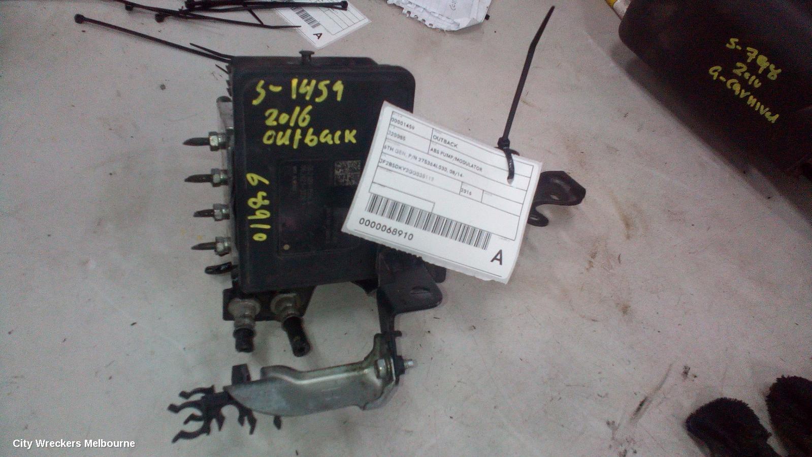 SUBARU OUTBACK ABS PUMP/MODULATOR, 6TH GEN, P/N 27536AL030, 08/2014 ONWARDS