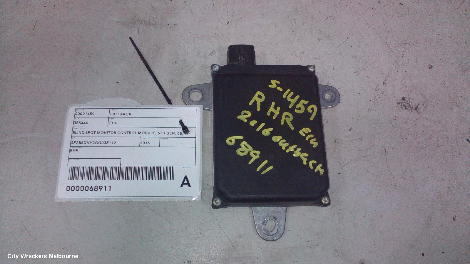 SUBARU OUTBACK, 6TH GEN, 08/2014 - 12/2020, A2C74640604  BLIND SPOT MODULE UNIT SENSOR  RHR   : 68911