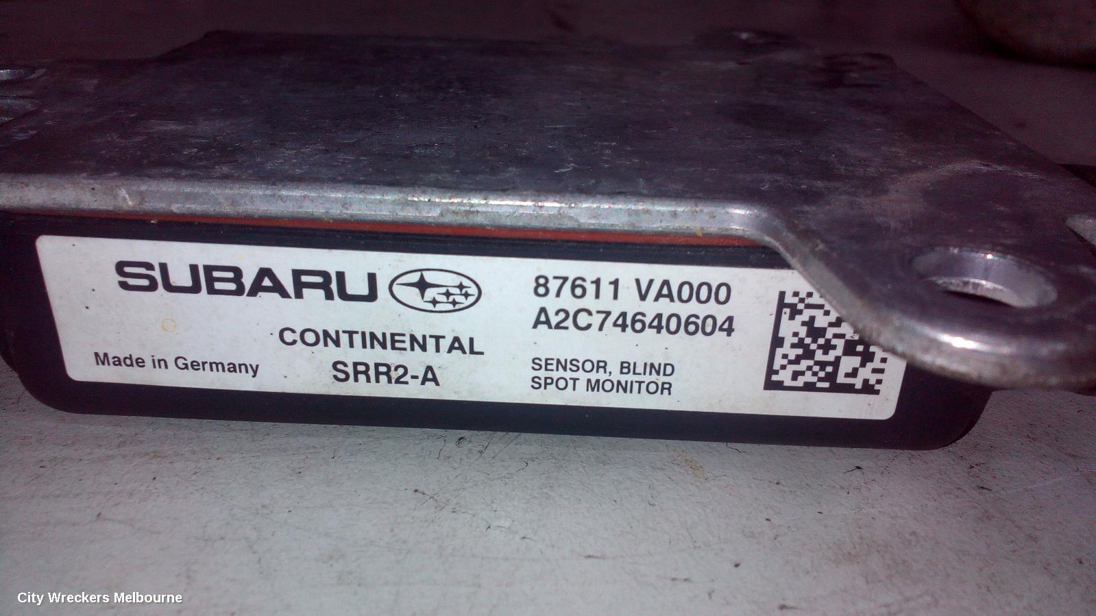 SUBARU OUTBACK, 6TH GEN, 08/2014 - 12/2020, A2C74640604  BLIND SPOT MODULE UNIT SENSOR  RHR   : 68911