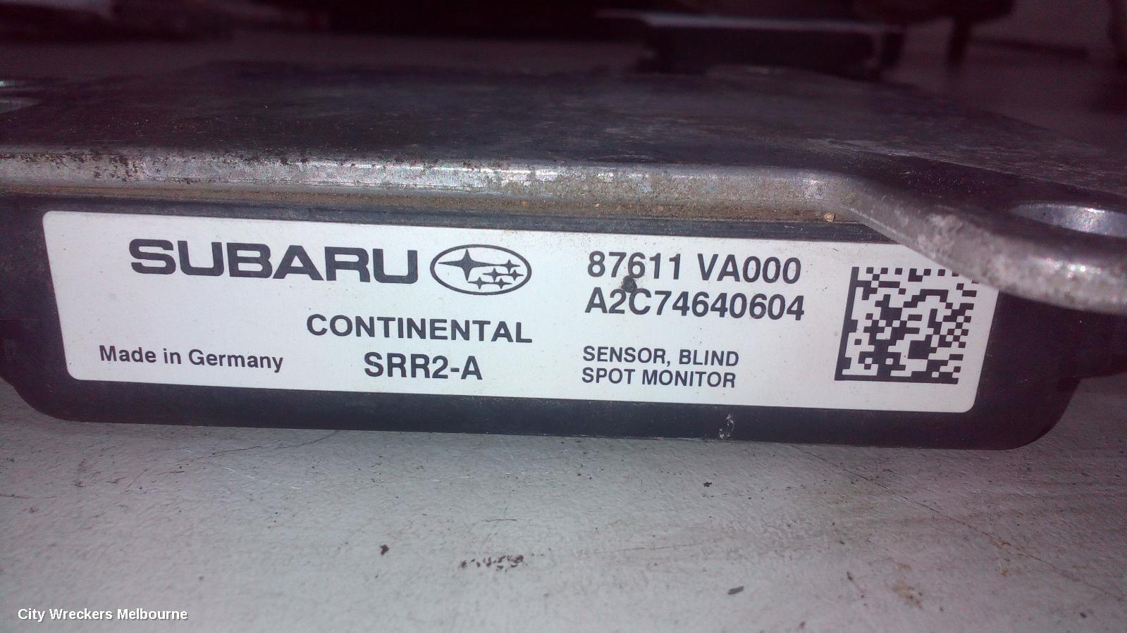 SUBARU OUTBACK, 6TH GEN, 08/2014 - 12/2020, A2C74640604  BLIND SPOT MODULE UNIT SENSOR  LHR: 68912
