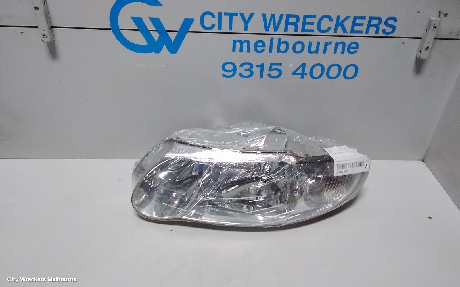 HOLDEN COMMODORE LEFT HEADLAMP, VX, EXECUTIVE/ACCLAIM/S PACK, CHROME INSERT TYPE, 10/2000 - 09/2002