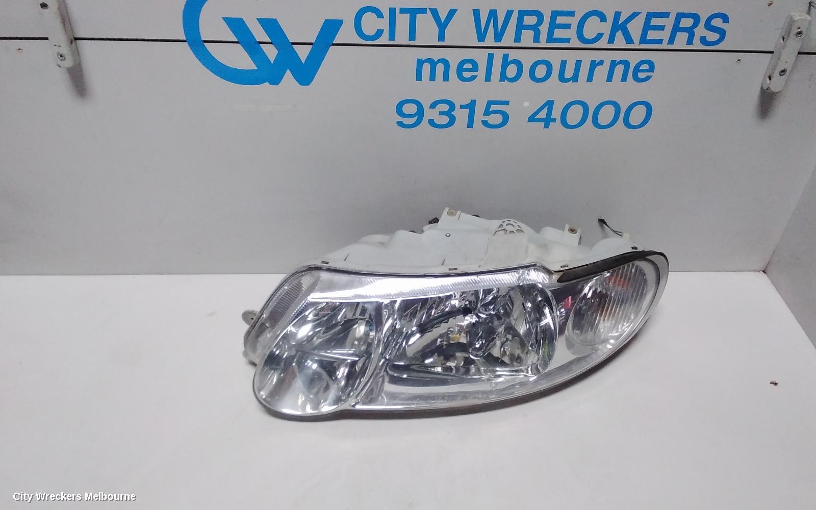 HOLDEN COMMODORE LEFT HEADLAMP, VX, EXECUTIVE/ACCLAIM/S PACK, CHROME INSERT TYPE, 10/2000 - 09/2002