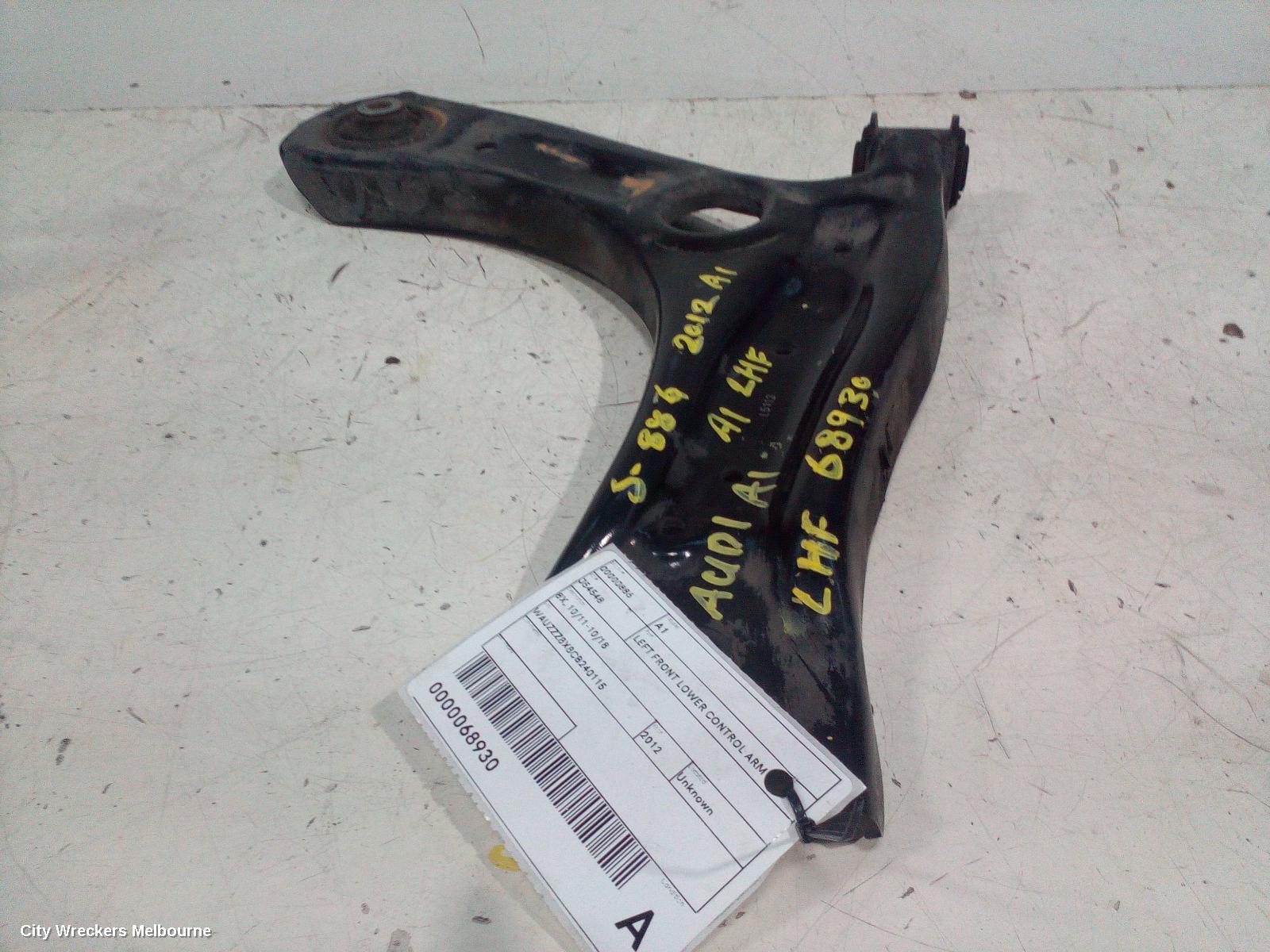 AUDI A1 LEFT FRONT LOWER CONTROL ARM, 8X, 10/2011 - 10/2018