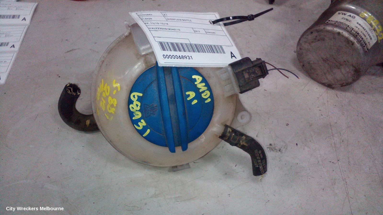AUDI A1 OVERFLOW BOTTLE, 8X, 12/2010 - 10/2018