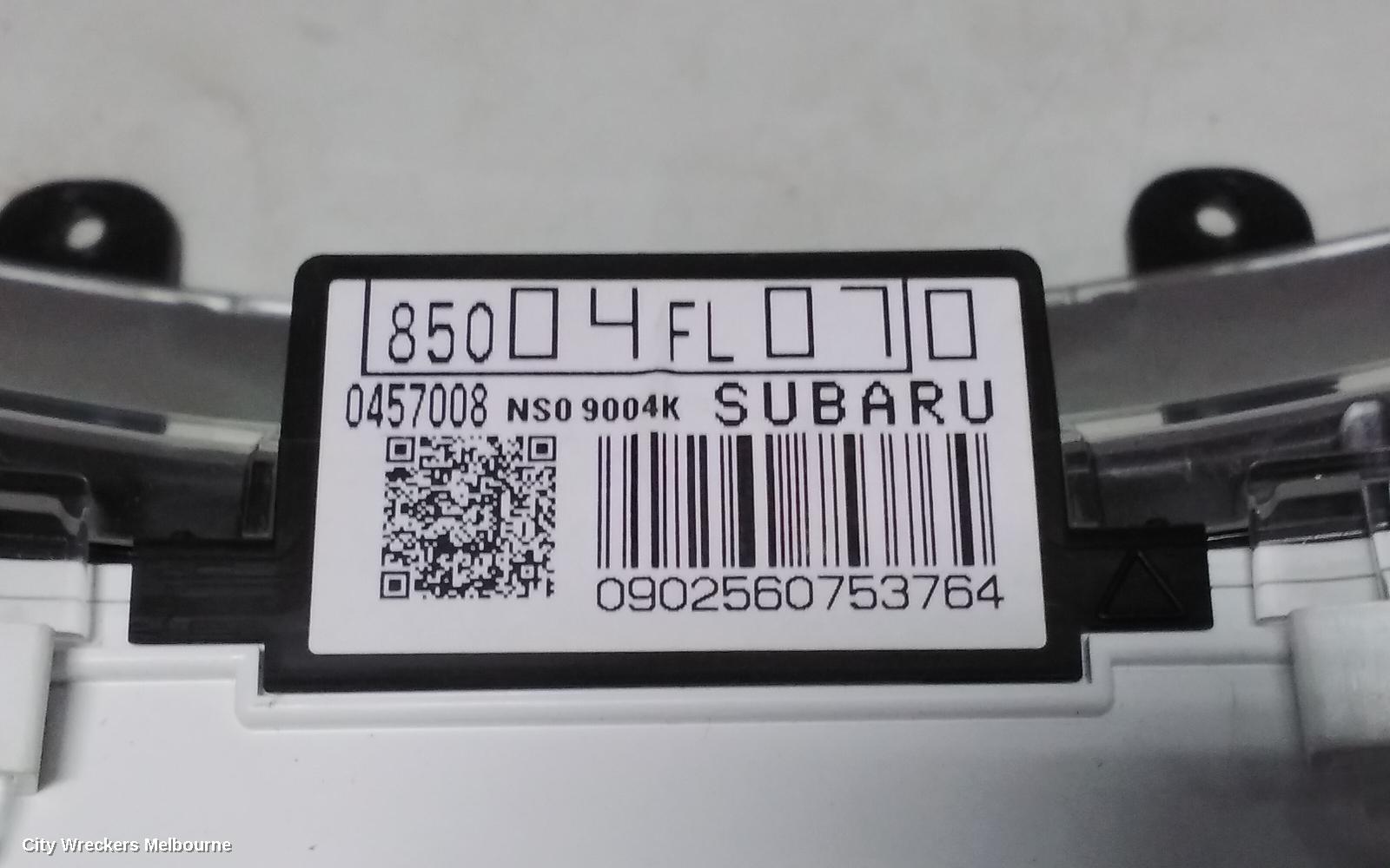 SUBARU IMPREZA INSTRUMENT CLUSTER, INSTRUMENT CLUSTER, AUTO T/M, G5, 11/2016 ONWARDS