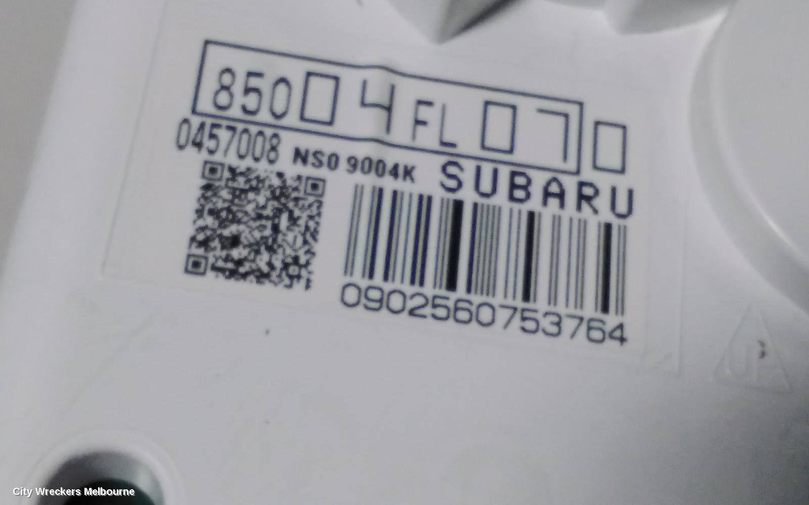 SUBARU IMPREZA INSTRUMENT CLUSTER, INSTRUMENT CLUSTER, AUTO T/M, G5, 11/2016 ONWARDS