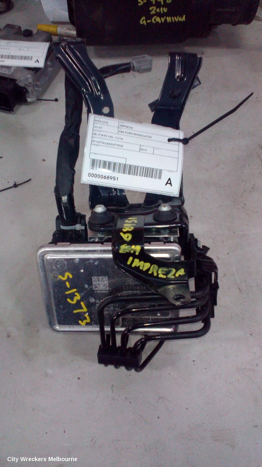 SUBARU IMPREZA ABS PUMP/MODULATOR, G5, P/N FL140, 11/2016 ONWARDS