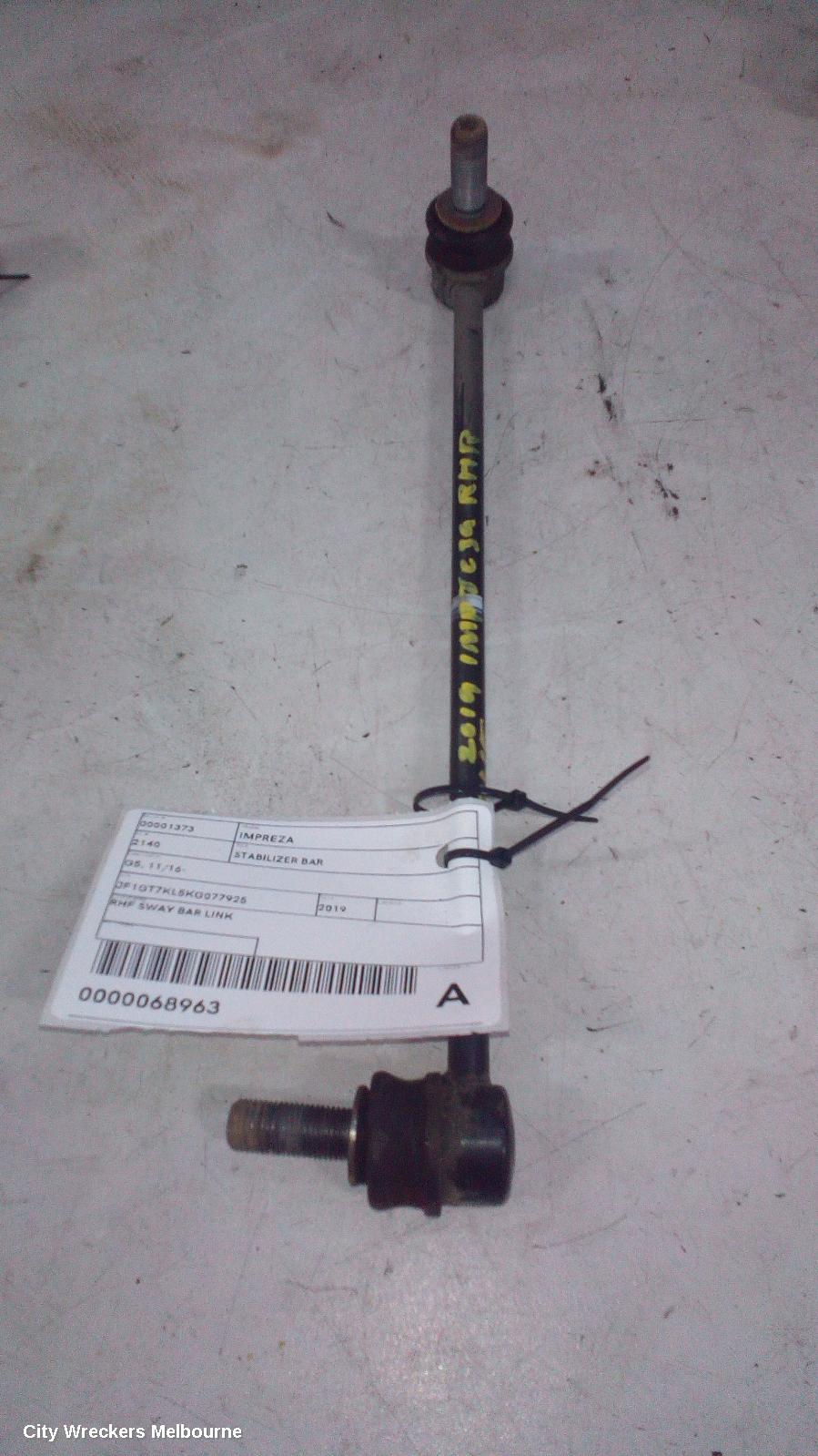 SUBARU IMPREZA STABILISER BAR, G5, FRONT, 11/2016 - 09/2023