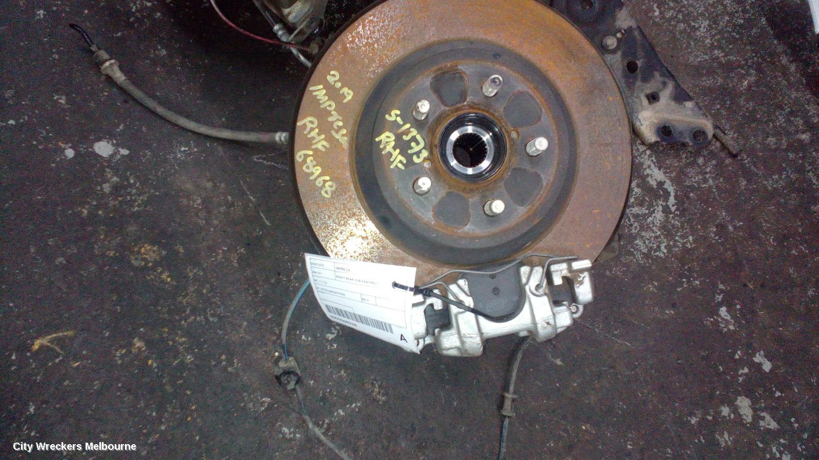 SUBARU IMPREZA RIGHT REAR HUB ASSEMBLY, G5, 09/2016 - 09/2023