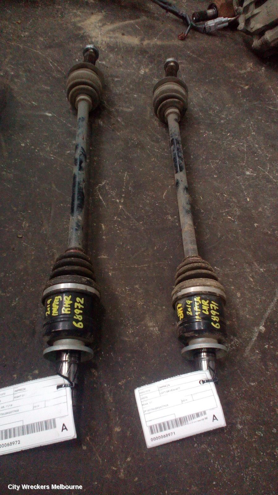 SUBARU IMPREZA RIGHT DRIVESHAFT, REAR, G5, 11/2016 ONWARDS