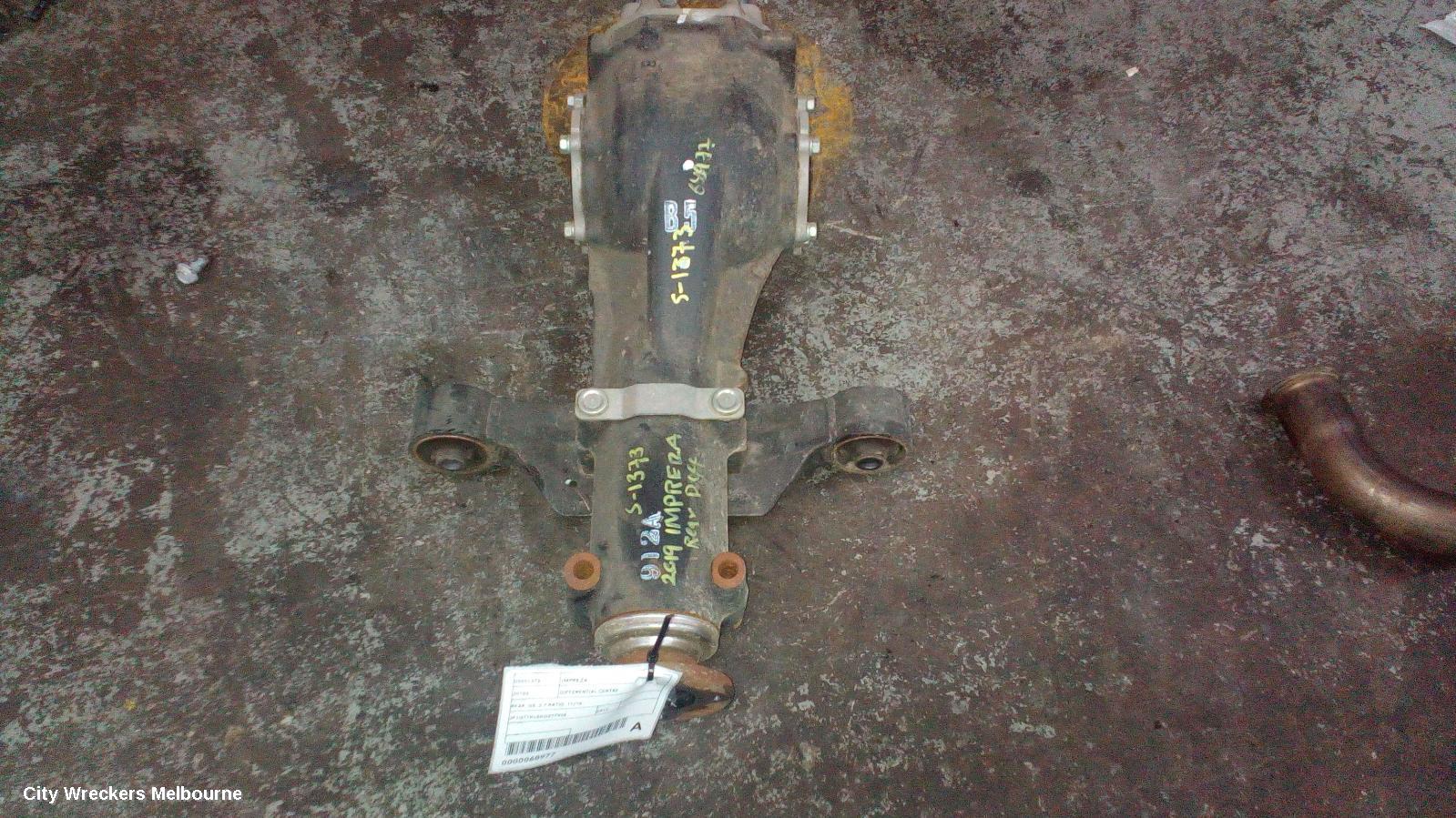 SUBARU IMPREZA DIFFERENTIAL CENTRE, REAR, G5, 3.7 RATIO, 11/2016 ONWARDS
