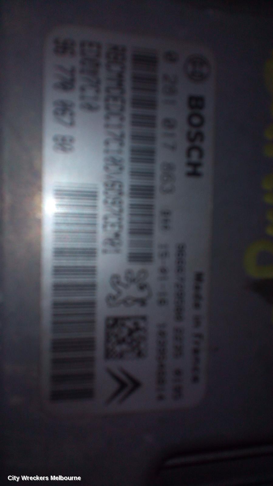 CITROEN BERLINGO ECU, ENGINE ECU, P/N 0281017863, ECU ONLY, B9C, 03/2009 - 12/2018