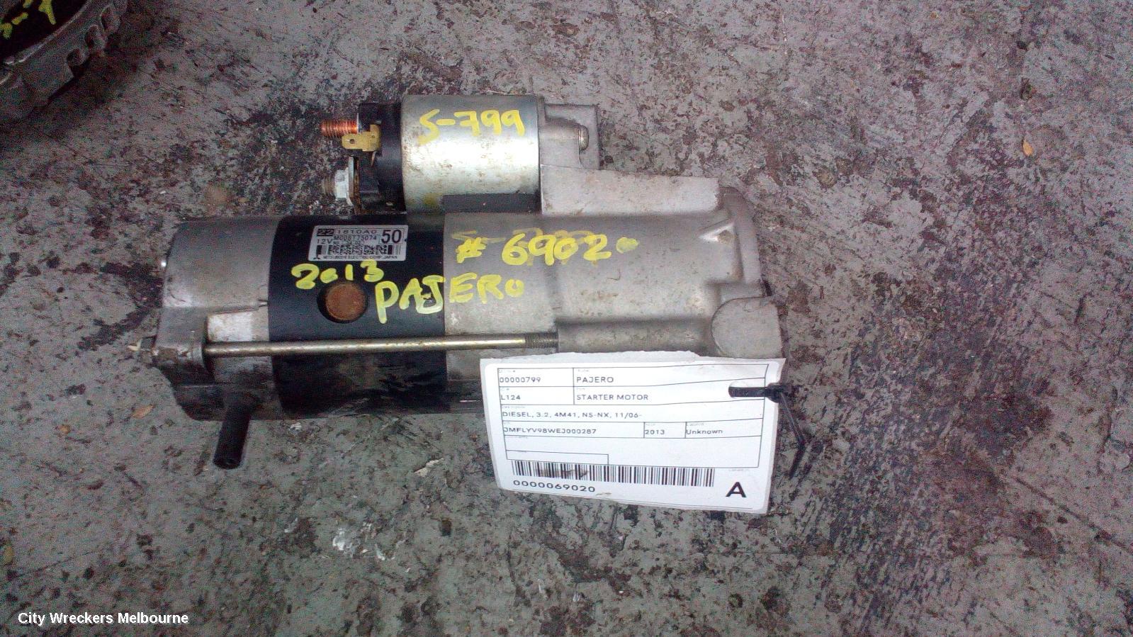 MITSUBISHI PAJERO STARTER, DIESEL, 3.2, 4M41, NS-NX, 11/2006 ONWARDS