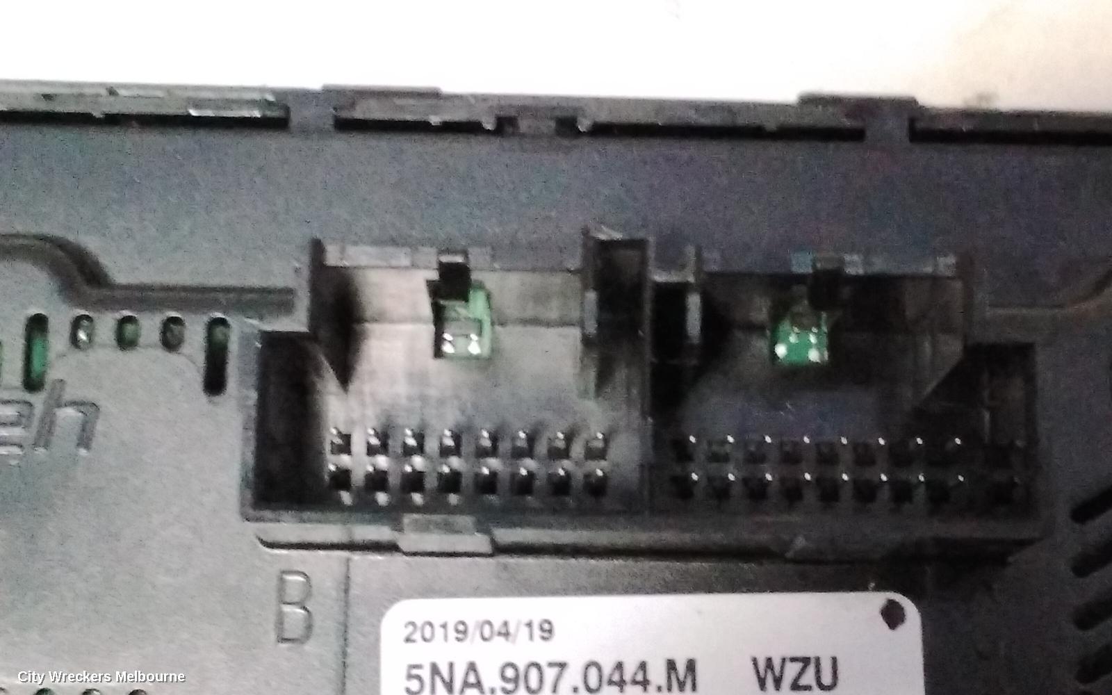 VOLKSWAGEN TIGUAN HEATER/AC CONTROLS, 5NA, FRONT, THREE ZONE CLIMATE CONTROL, NON SEAT HEATING TYPE, 06/2016 - 05/2021