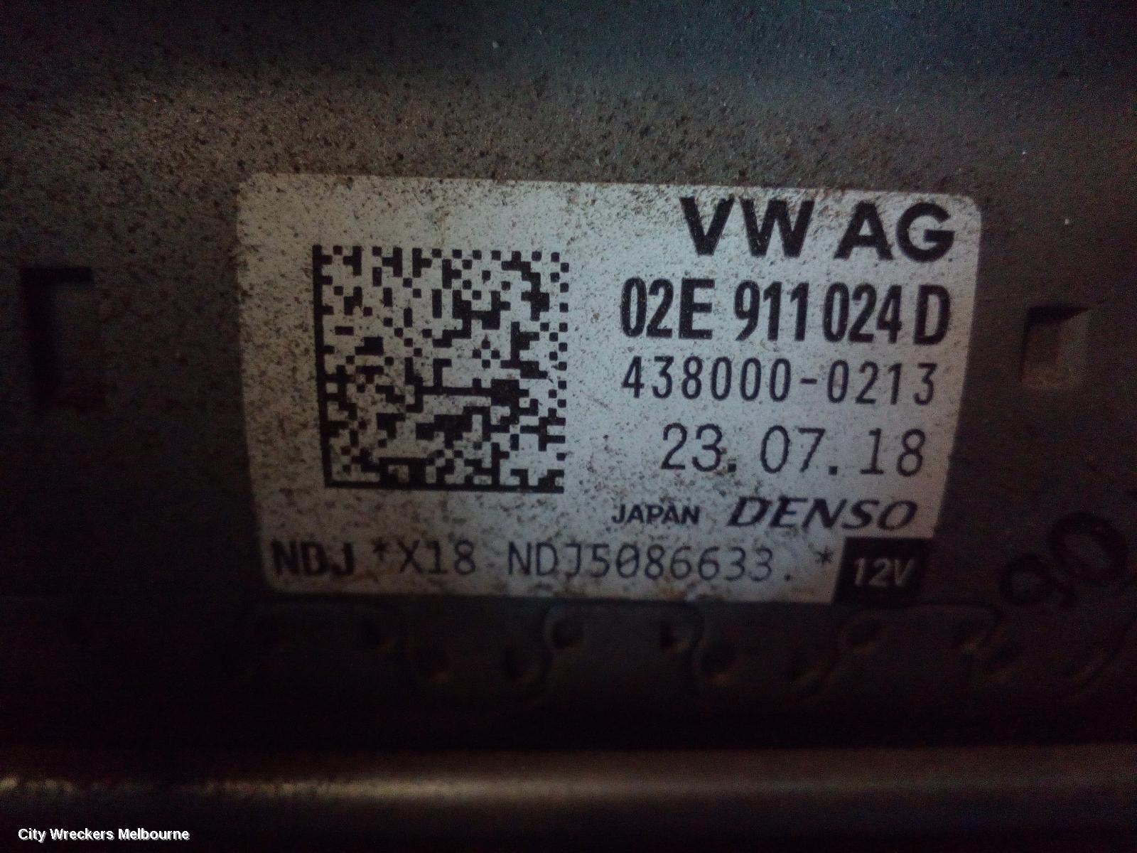 VOLKSWAGEN TIGUAN STARTER, PETROL, 2.0, BOSCH, CHHB/CZPA/DGVA/CXDA CODE, 5NA, 06/2016 ONWARDS