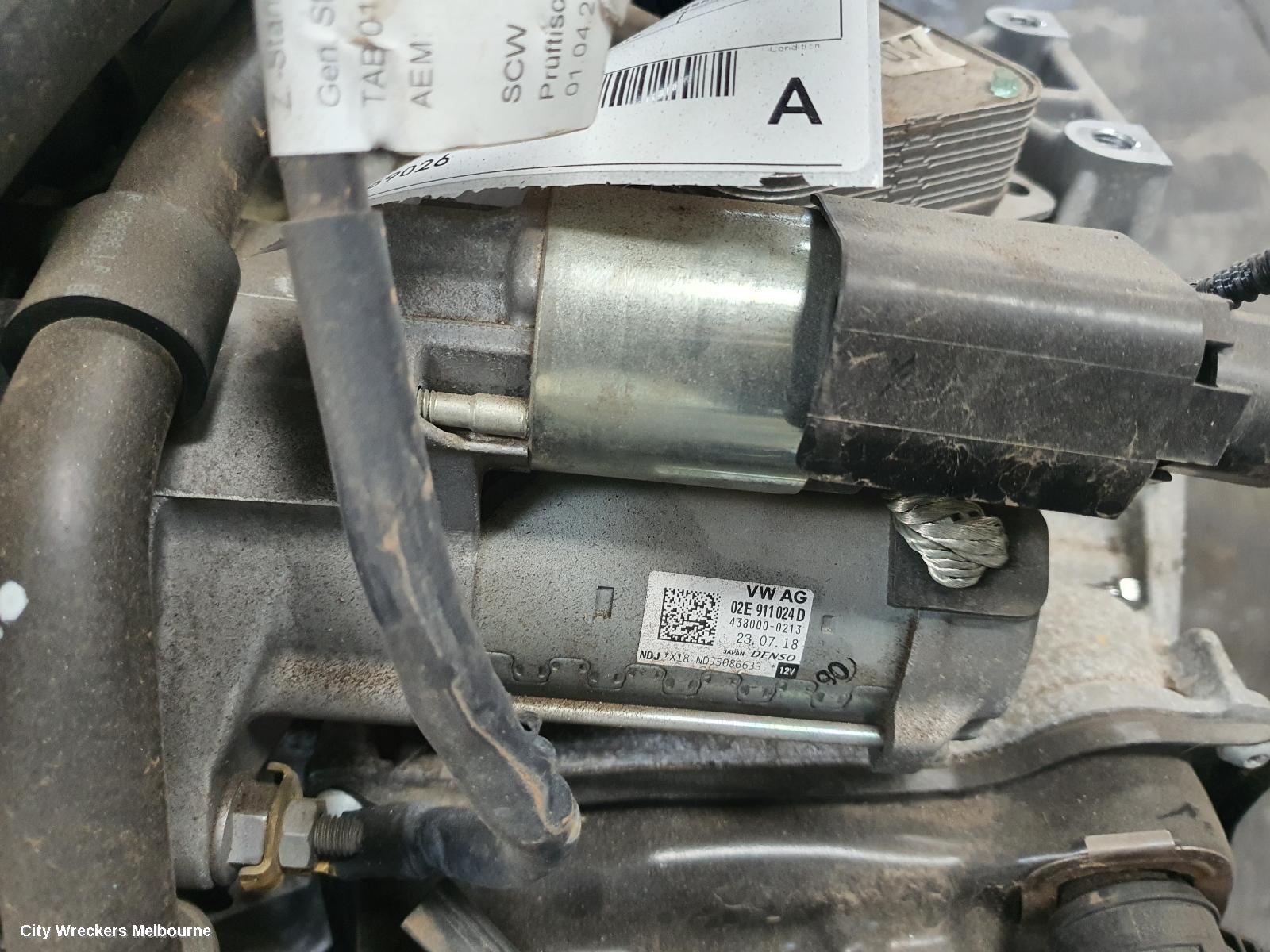 VOLKSWAGEN TIGUAN STARTER, PETROL, 2.0, BOSCH, CHHB/CZPA/DGVA/CXDA CODE, 5NA, 06/2016 ONWARDS