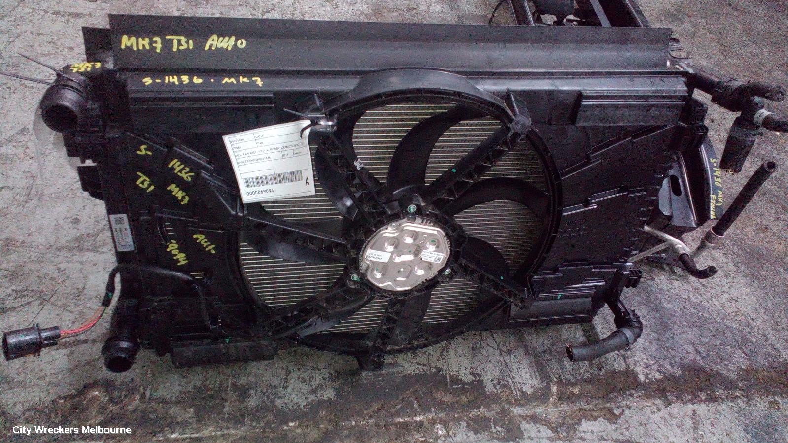 VOLKSWAGEN GOLF RADIATOR, PRIMARY RADIATOR (CLOSEST TO ENGINE), AUTO/MANUAL, 1.4, PETROL, GEN 7, 03/2013 - 08/2020