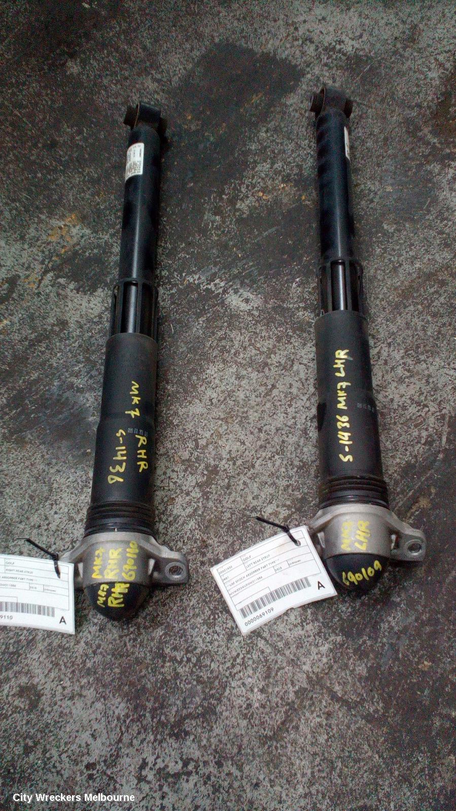 VOLKSWAGEN GOLF LEFT REAR STRUT, ***USE SHOCK ABSORBER PART TYPE***