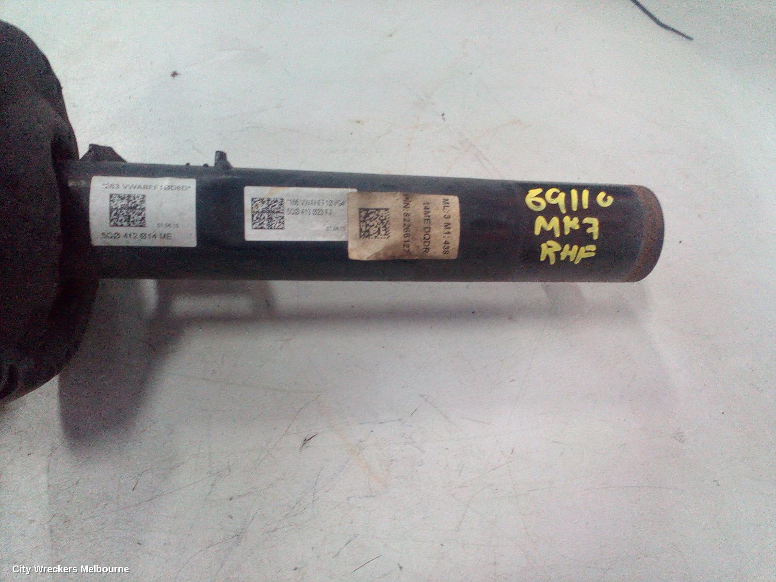 VOLKSWAGEN GOLF RIGHT REAR STRUT, ***USE SHOCK ABSORBER PART TYPE***