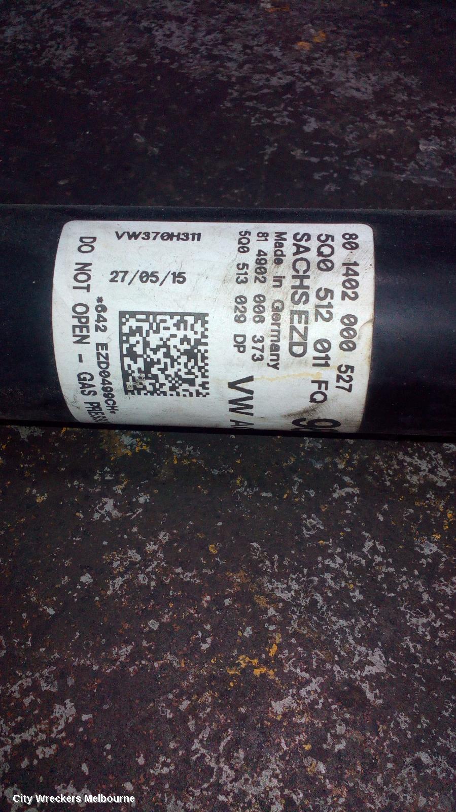 VOLKSWAGEN GOLF RIGHT REAR STRUT, ***USE SHOCK ABSORBER PART TYPE***