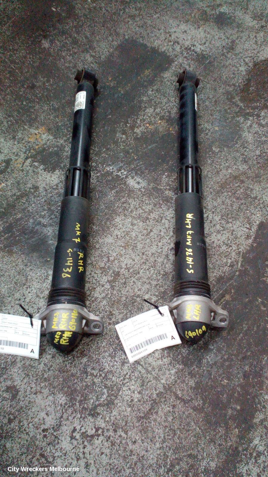 VOLKSWAGEN GOLF RIGHT REAR STRUT, ***USE SHOCK ABSORBER PART TYPE***