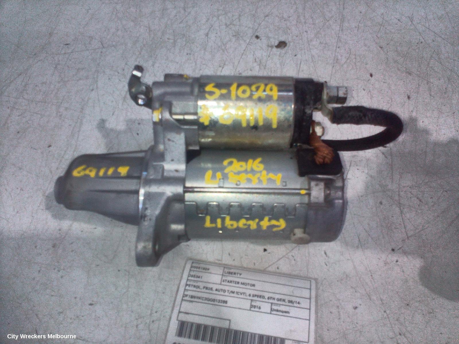SUBARU LIBERTY STARTER, PETROL, FB25, AUTO T/M (CVT), 6 SPEED, 6TH GEN, 08/2014 - 12/2017