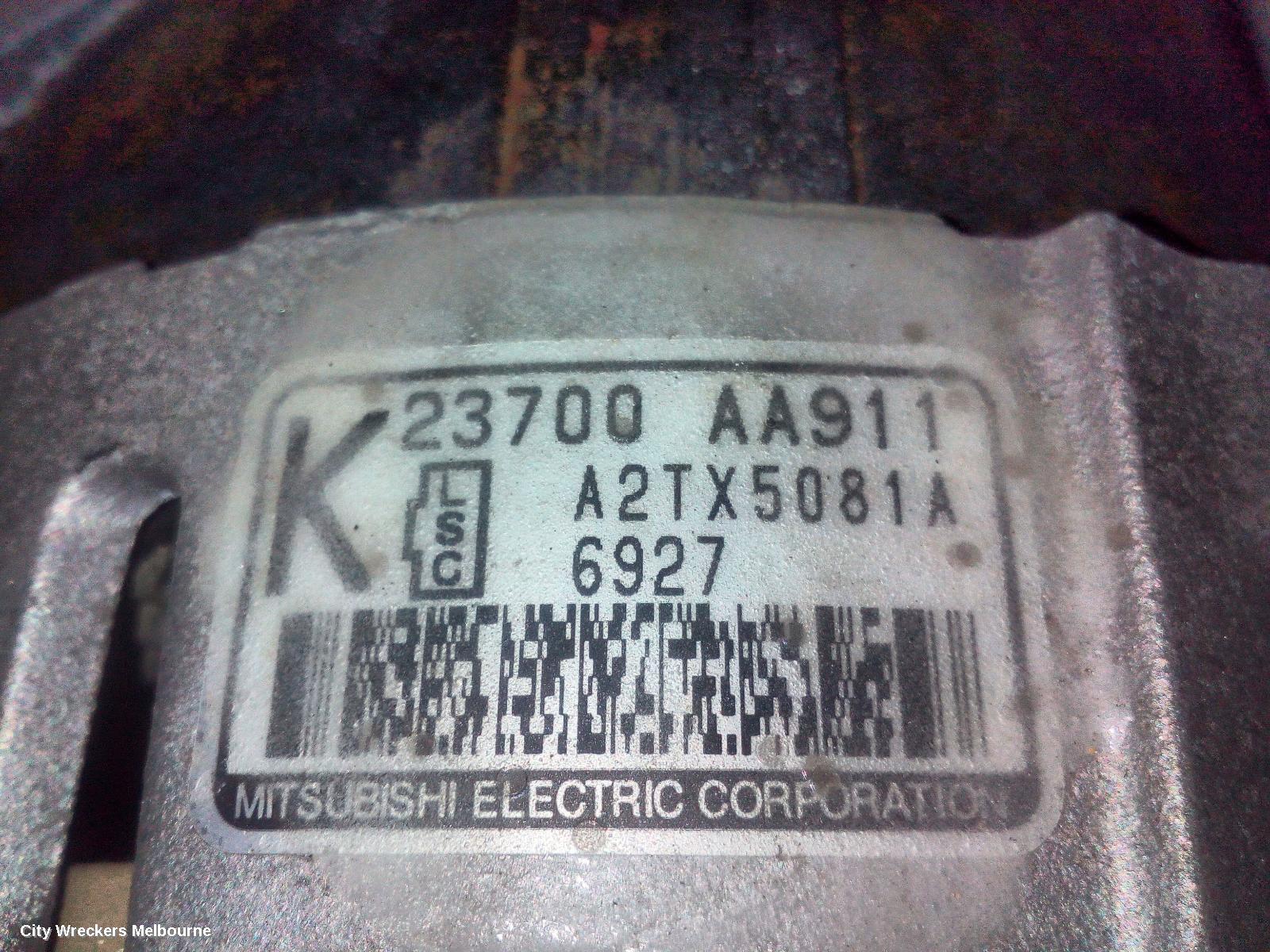 SUBARU LIBERTY ALTERNATOR, PETROL, 2.5, FB25, P/N 23700AA911, 6TH GEN, 08/2014 - 04/2021