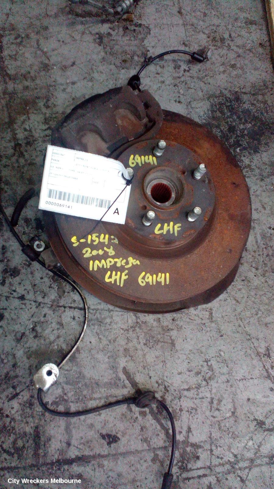 SUBARU IMPREZA LEFT FRONT HUB ASSEMBLY, G3, NON WRX TYPE, 04/2007 - 11/2011