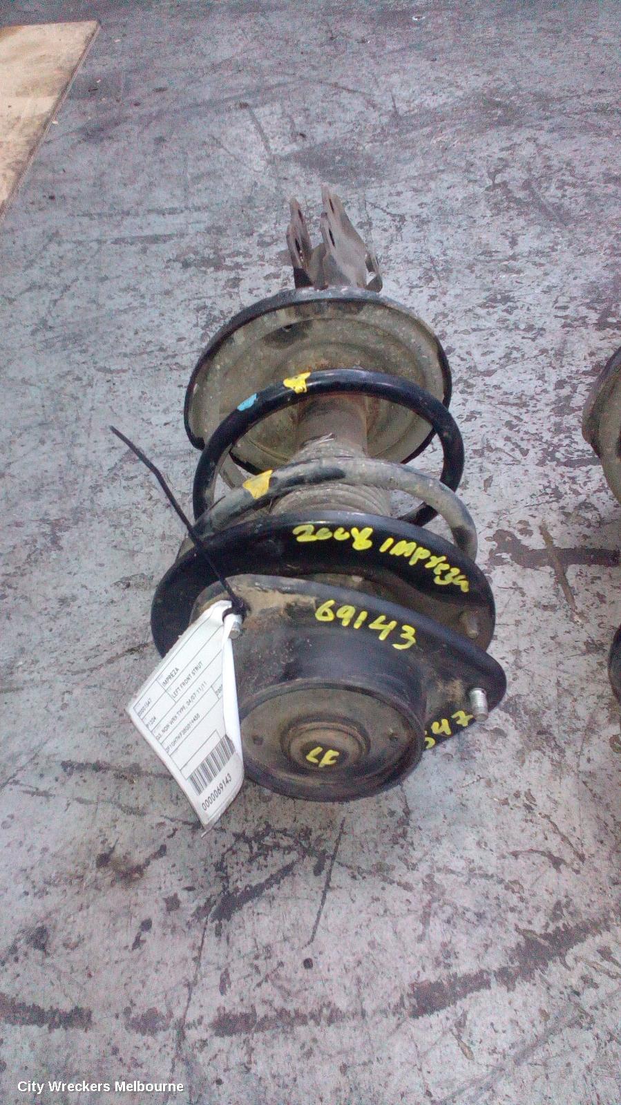 SUBARU IMPREZA LEFT FRONT STRUT, G3, NON WRX TYPE, 04/2007 - 11/2011