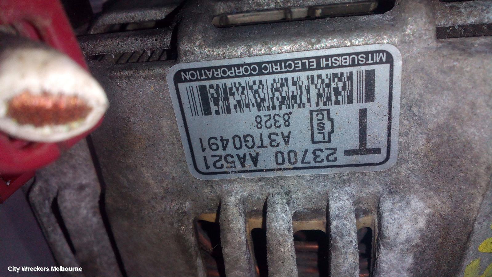 SUBARU IMPREZA ALTERNATOR, PETROL, 2.0, EJ20, G3, 04/2007 - 11/2011