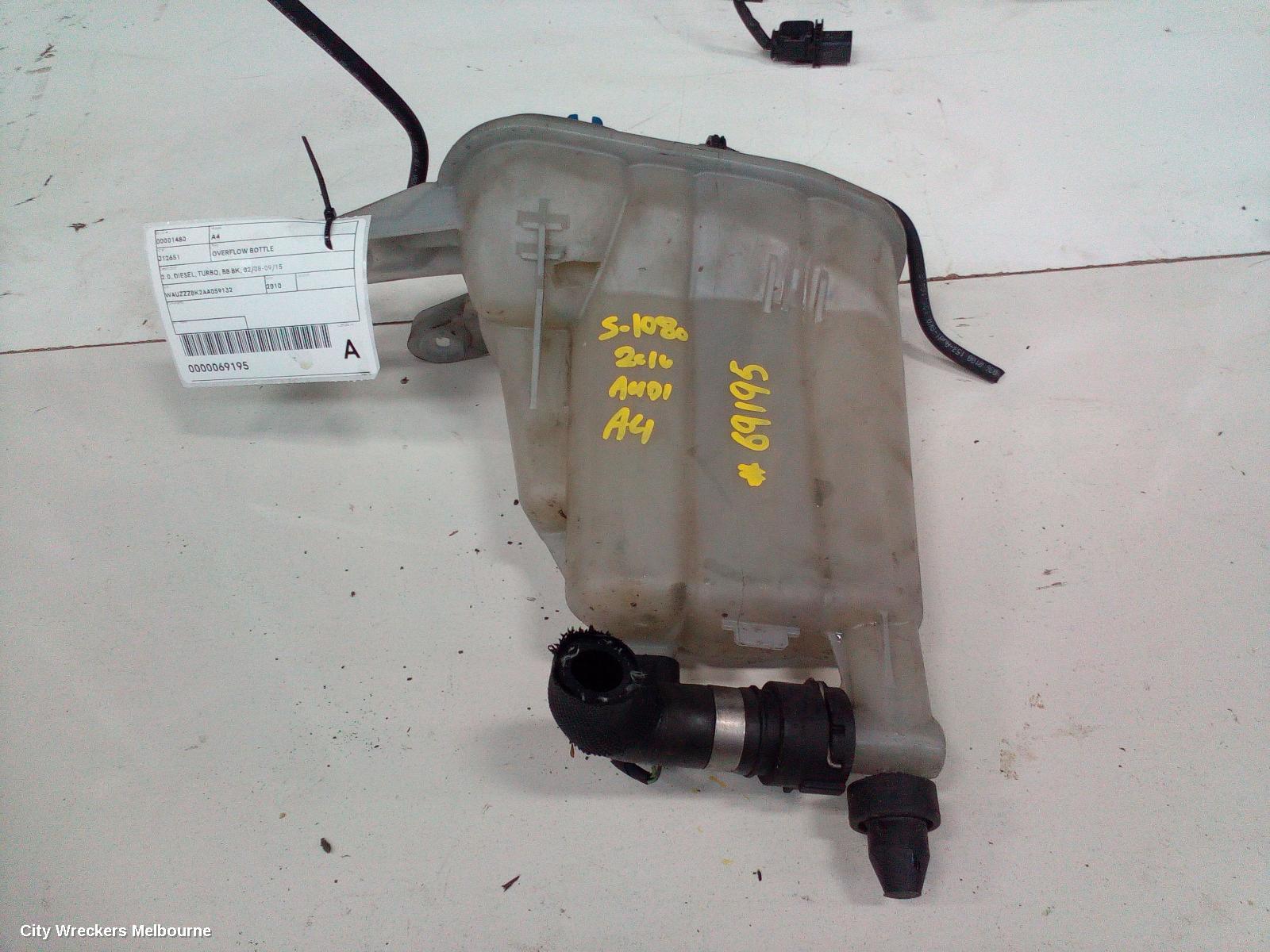 AUDI A4 OVERFLOW BOTTLE, 2.0, DIESEL, TURBO, B8 8K, 02/2008 - 09/2015
