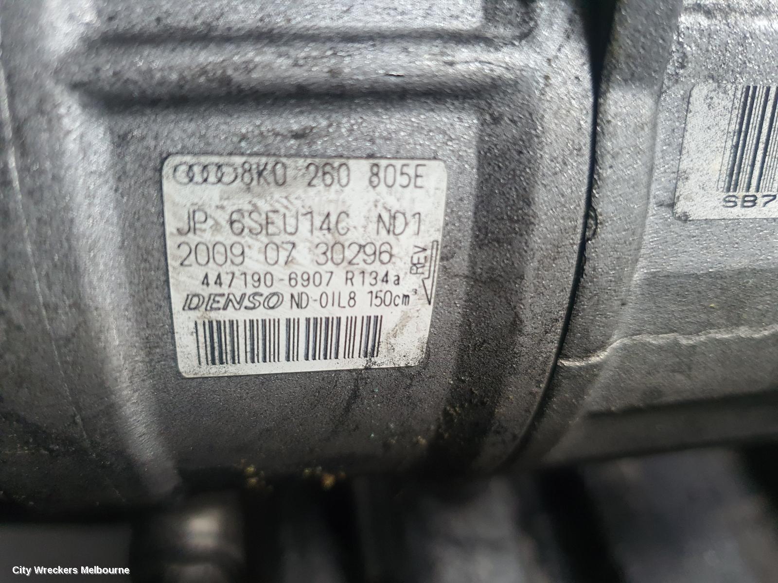 AUDI A4 A/C COMPRESSOR, B8 8K (A4), 2.0, DIESEL, 02/2008 - 06/2012