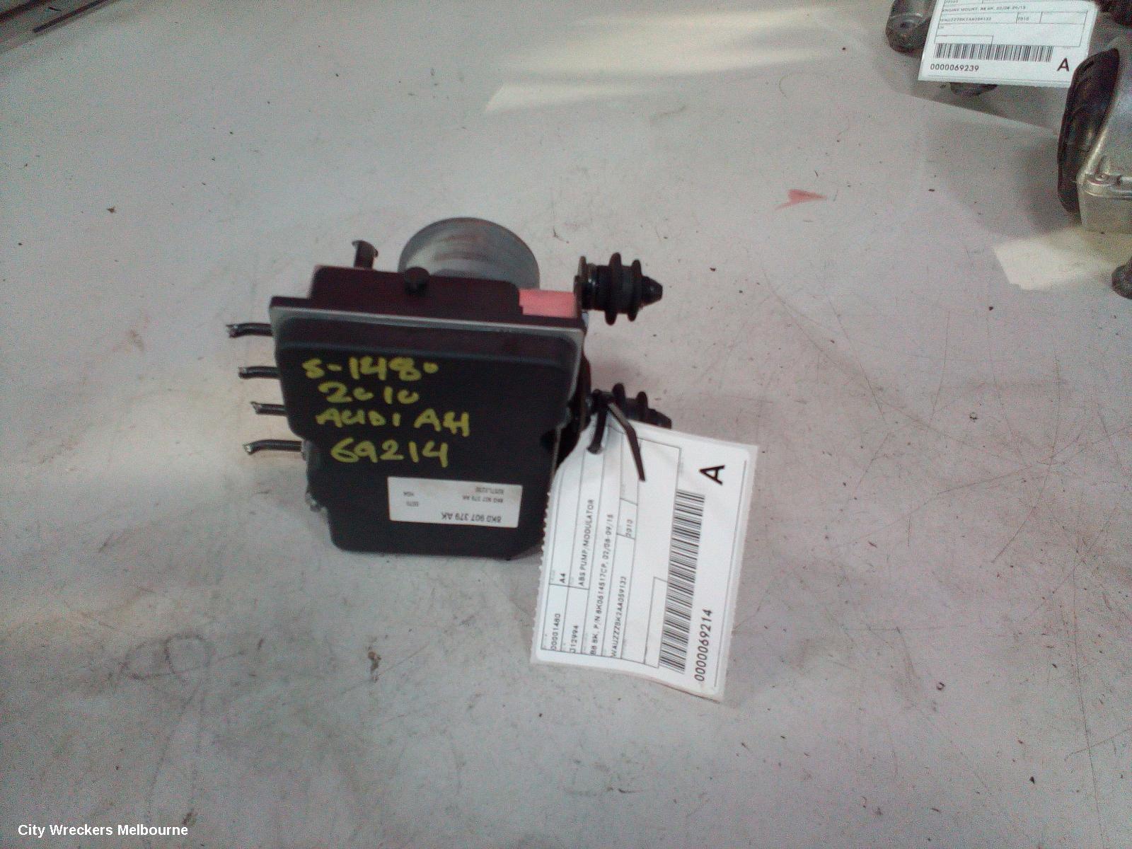 AUDI A4 ABS PUMP/MODULATOR, B8 8K, P/N 8K0614517CP, 02/2008 - 09/2015