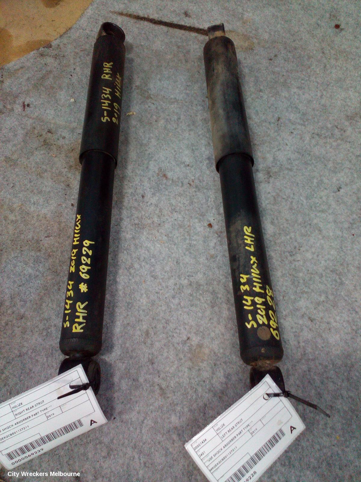 TOYOTA HILUX SHOCK ABSORBER, 2WD, REAR (LH SIDE), HIGH RIDE, 09/2015 ONWARDS