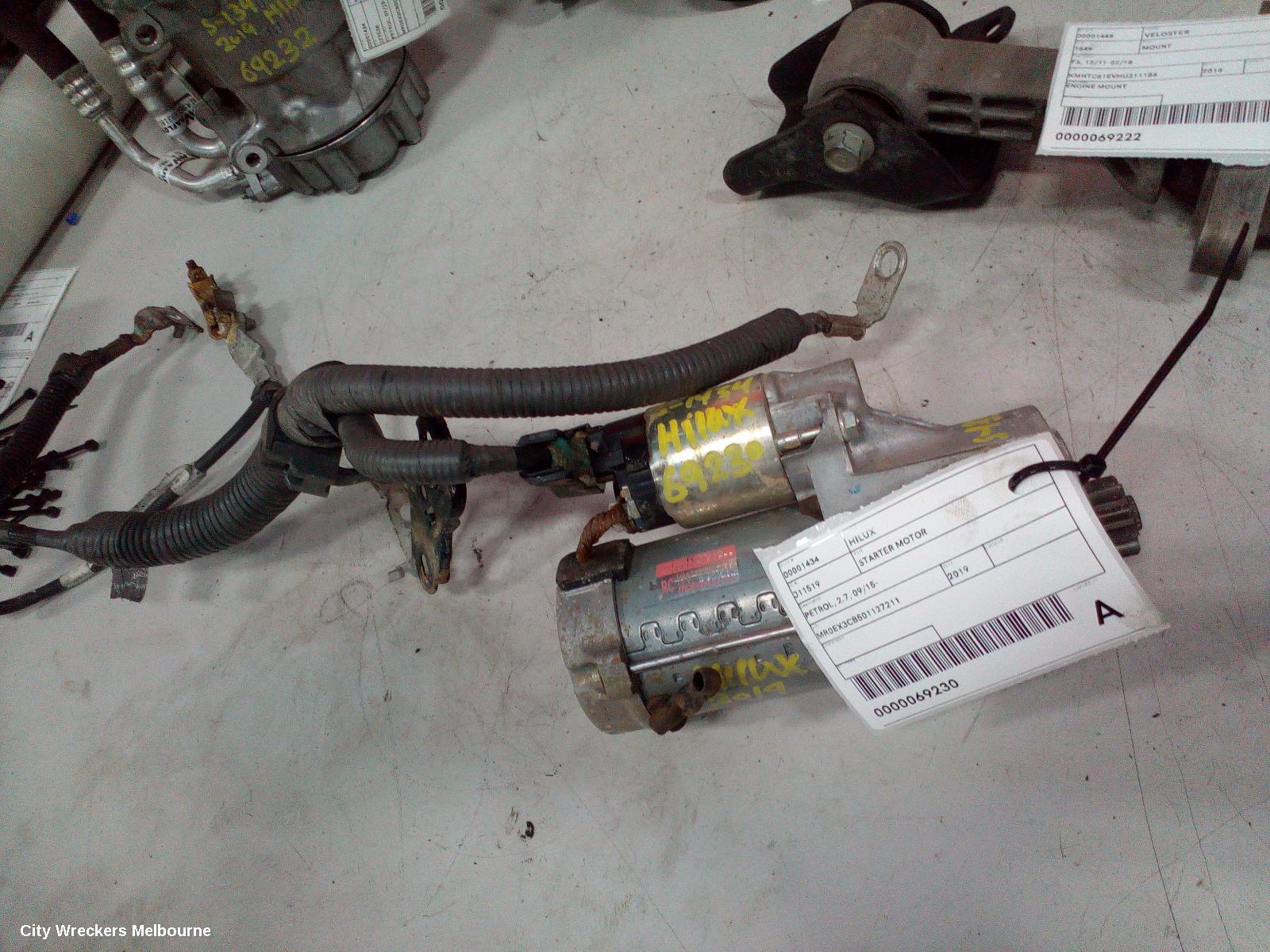 TOYOTA HILUX STARTER, PETROL, 2.7, 09/2015 ONWARDS