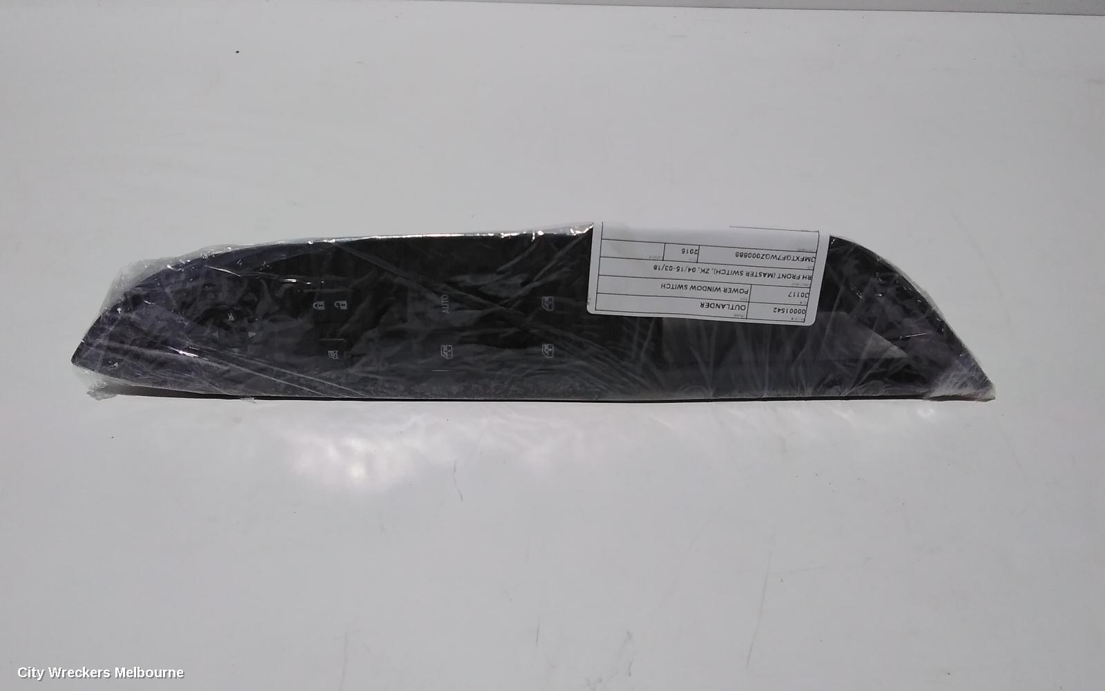 MITSUBISHI OUTLANDER PWR DR WIND SWITCH, RH FRONT (MASTER SWITCH), ZK, 04/2015 - 03/2018