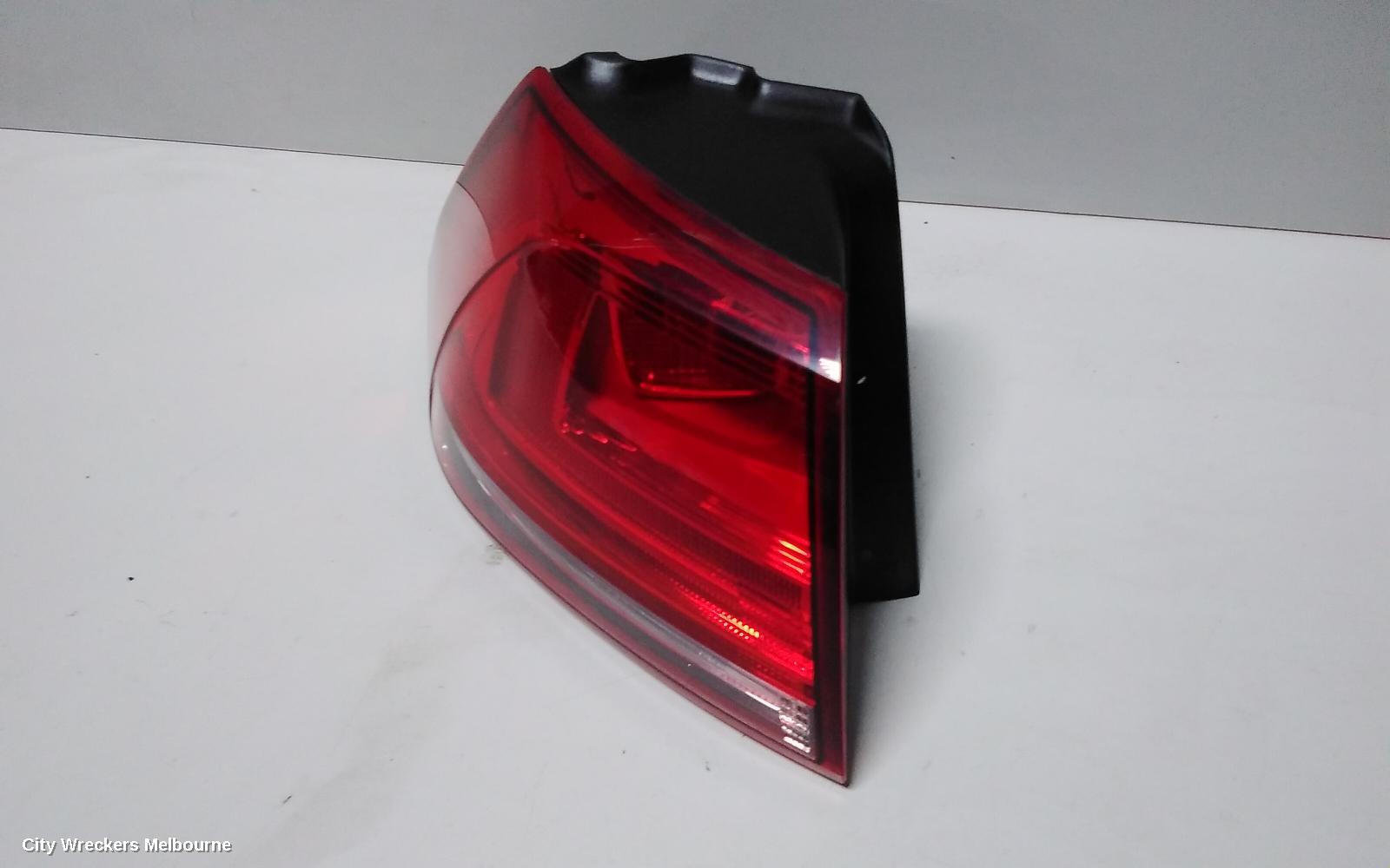 VOLKSWAGEN GOLF LEFT TAILLIGHT, GEN 7, HATCH, STANDARD, NON LED TYPE, 03/2013 - 03/2017