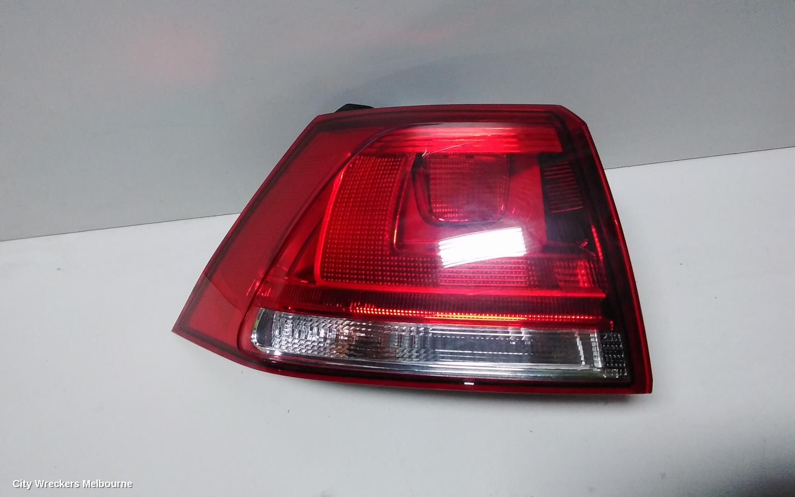 VOLKSWAGEN GOLF LEFT TAILLIGHT, GEN 7, HATCH, STANDARD, NON LED TYPE, 03/2013 - 03/2017
